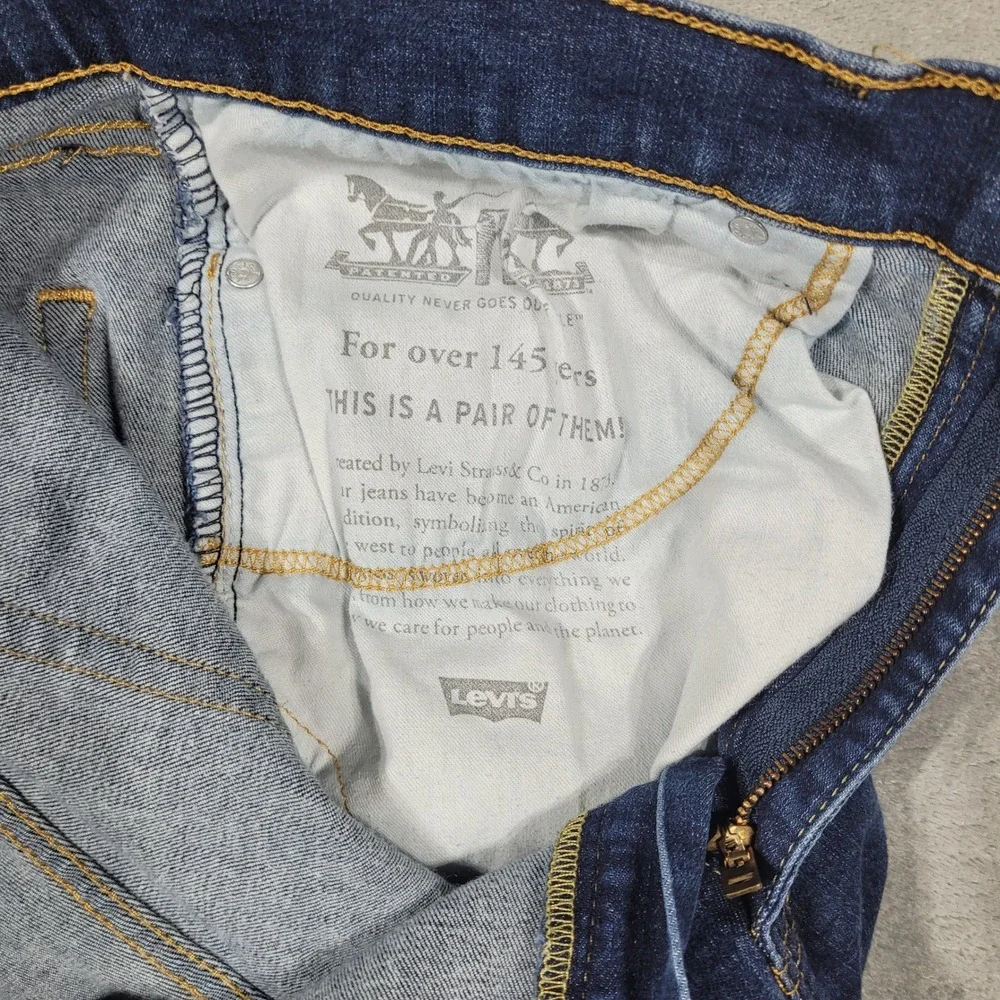 Levi's 541 Jeans Men 36x36 (Fits 36x33) Athletic Taper Stretch Dark Wash Denim